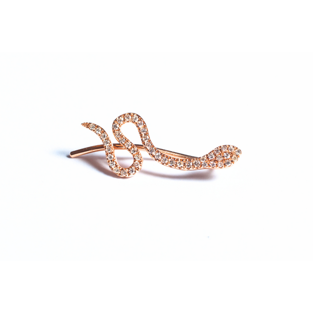 Diamond Snake Earring