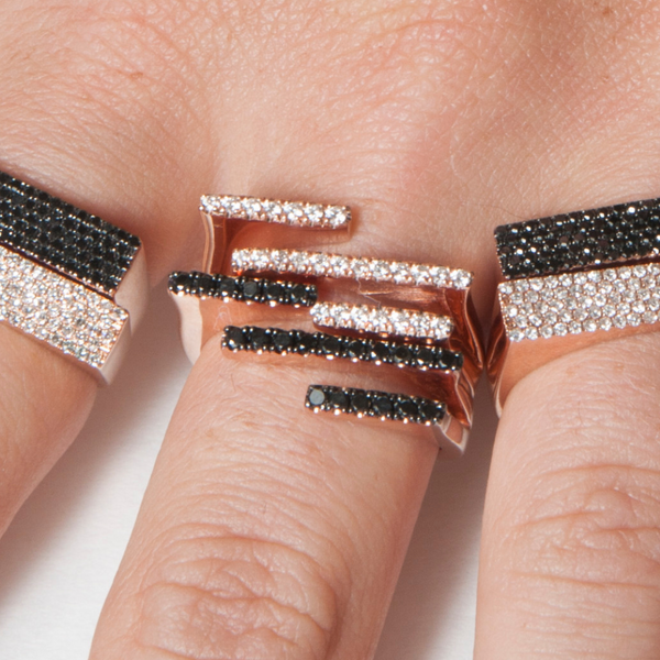Zig Zag Nero Ring - EmersonRyder 