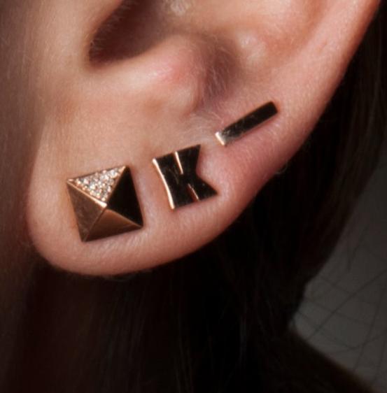 Custom Initial Stud Earrings - EmersonRyder 