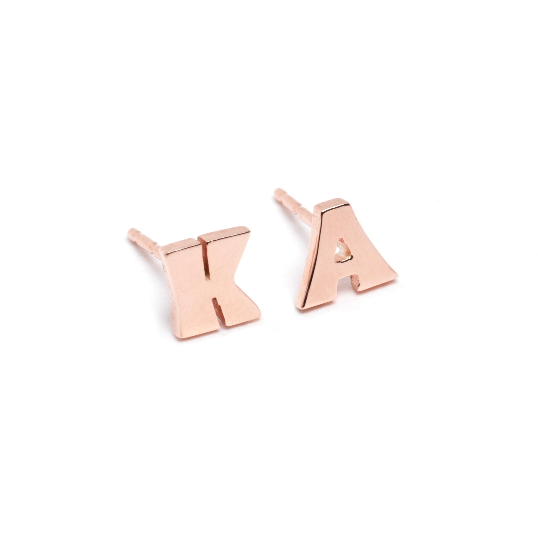 Custom Initial Stud Earrings - EmersonRyder 