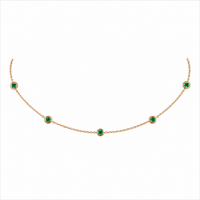 1.15CT EMERALD BEZEL CHOKER