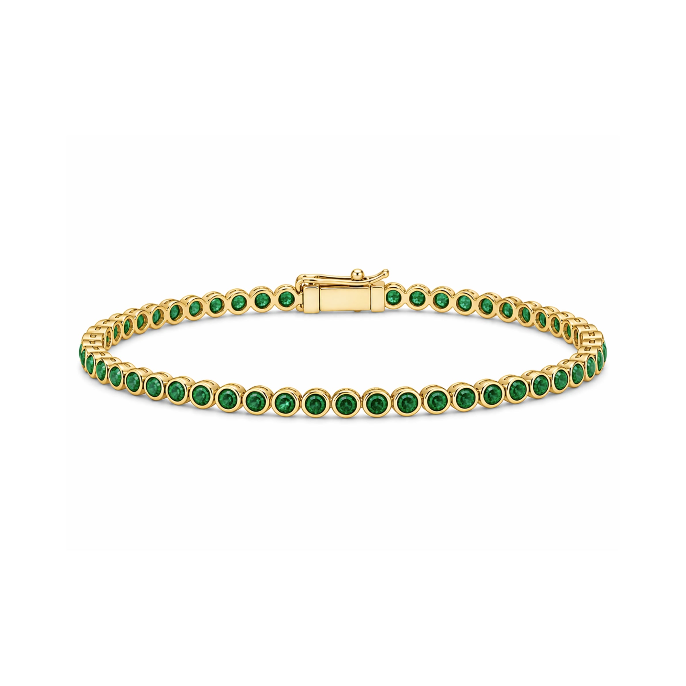 EMERALD BEZEL TENNIS BRACELET - EmersonRyder 