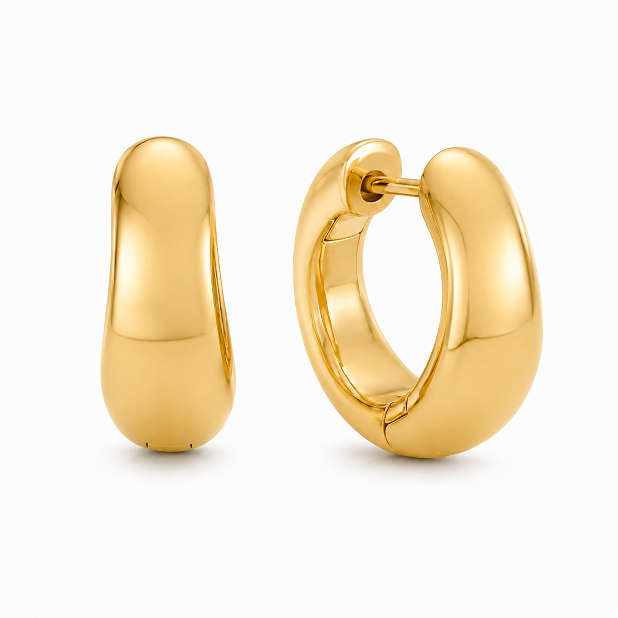 GOLD BUBBLE HOOP HUGGIES - EmersonRyder 