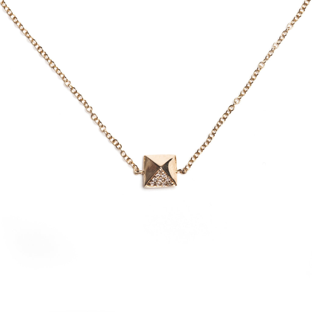 Diamond Pyramid Necklace