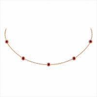 1.15CT RUBY BEZEL CHOKER