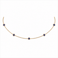 1.15CT SAPPHIRE BEZEL CHOKER