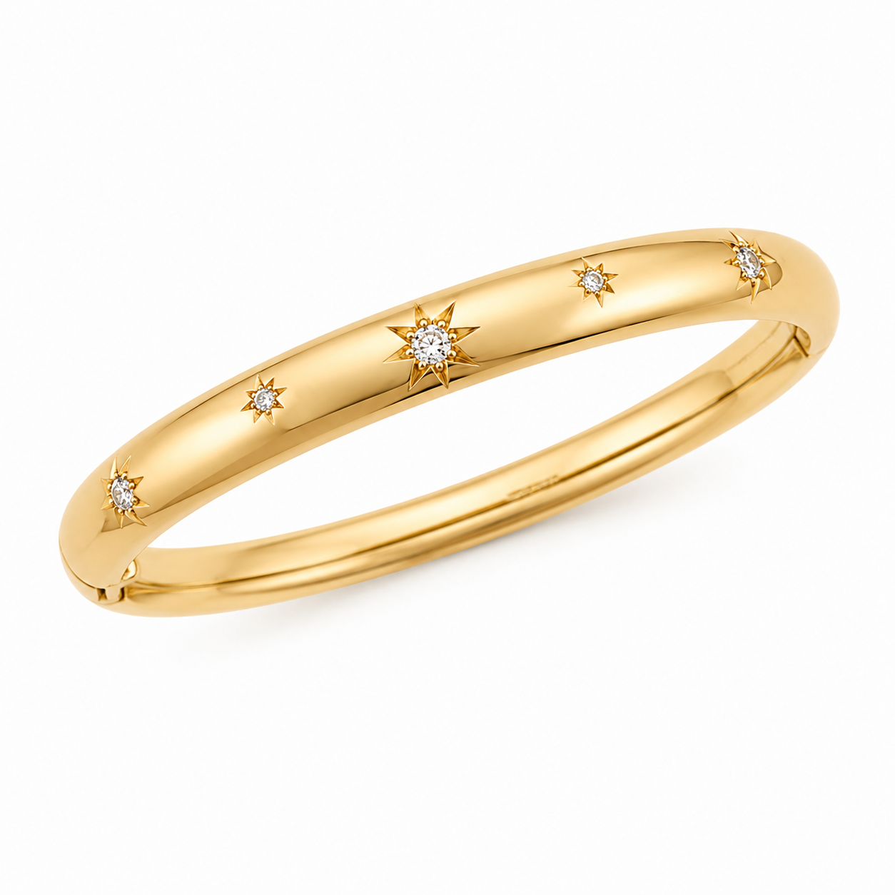 DIAMOND STARBURST BUBBLE SLIM BANGLE - EmersonRyder 