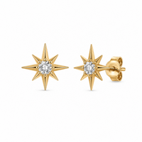 DIAMOND STARBURST BUBBLE STUDS