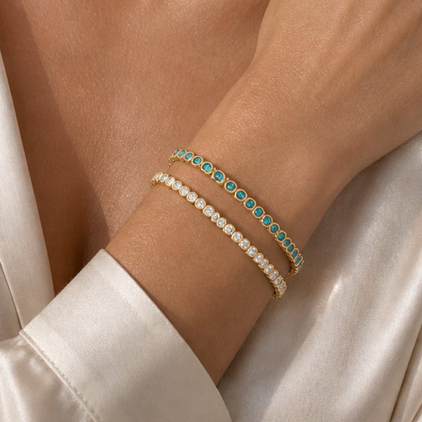 DIAMOND BEZEL TENNIS BRACELET - EmersonRyder 