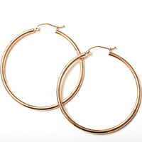 2" GOLD HOOP EARRINGS