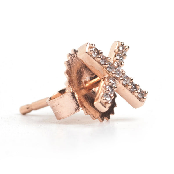 Diamond XO Stud Earrings - EmersonRyder 