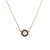 NERO BLANCO DIAMOND DISC NECKLACE