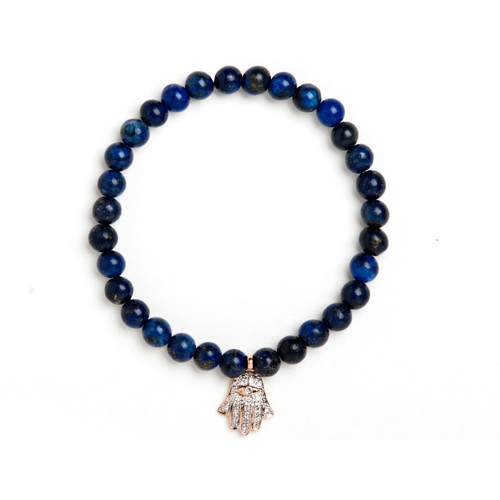 Blu Hamsa Charm Bracelet - EmersonRyder 
