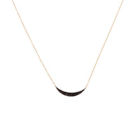 BLACK DIAMOND HALF MOON NECKLACE