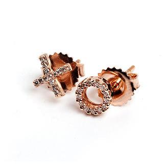 Diamond XO Stud Earrings