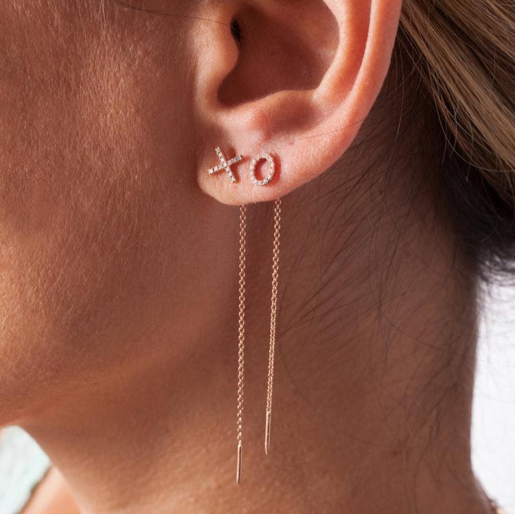 Diamond XO Chain Earrings
