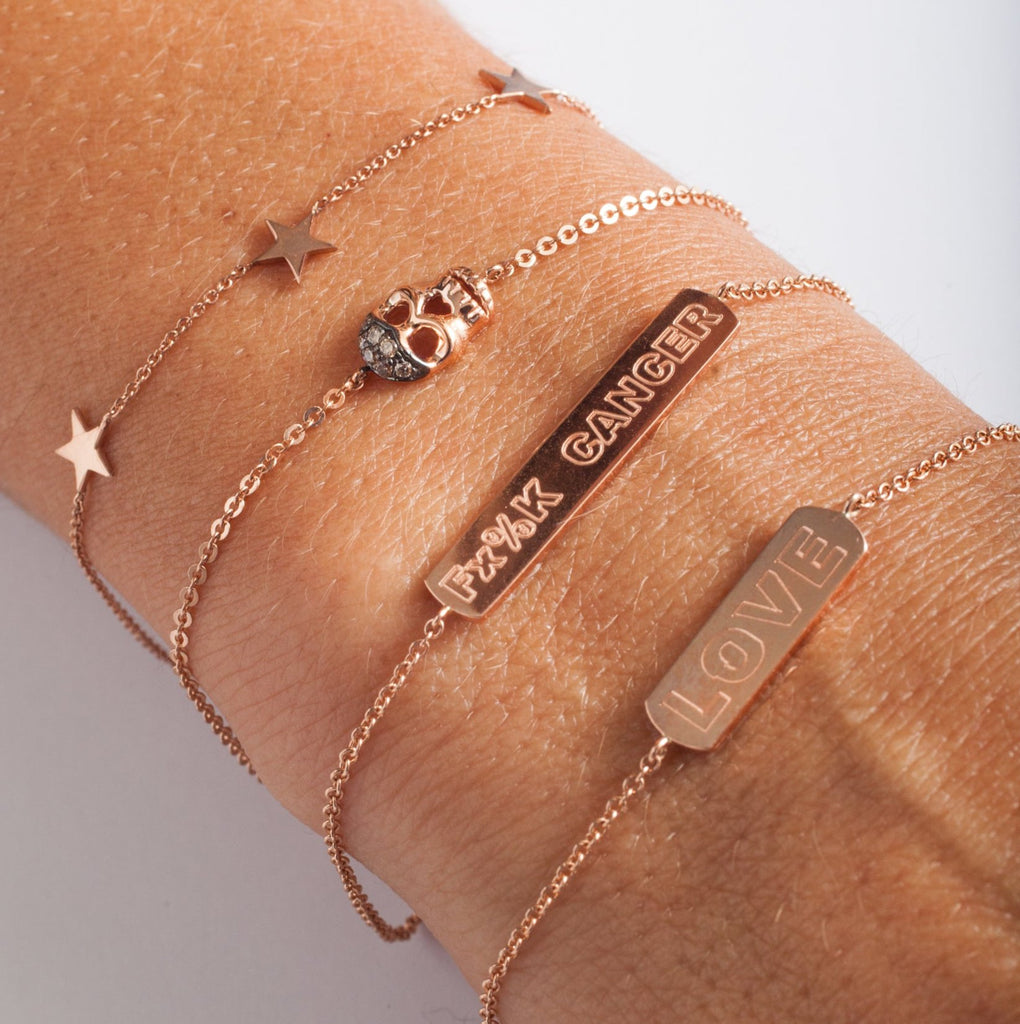 Black Diamond Skull Bracelet