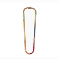 RAINBOW SAPPHIRE TENNIS NECKLACE