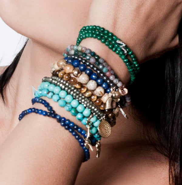 Blu Hamsa Charm Bracelet - EmersonRyder 
