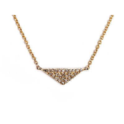 Small Diamond Triangle Necklace