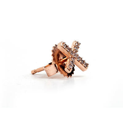 Diamond X Stud Earring