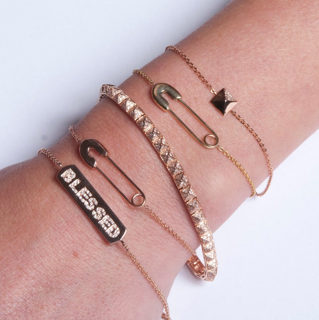 Diamond Pyramid Bracelet